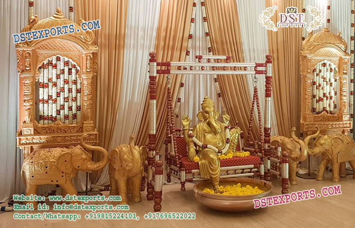 Wedding Ganesha On Swing Entrance Decor