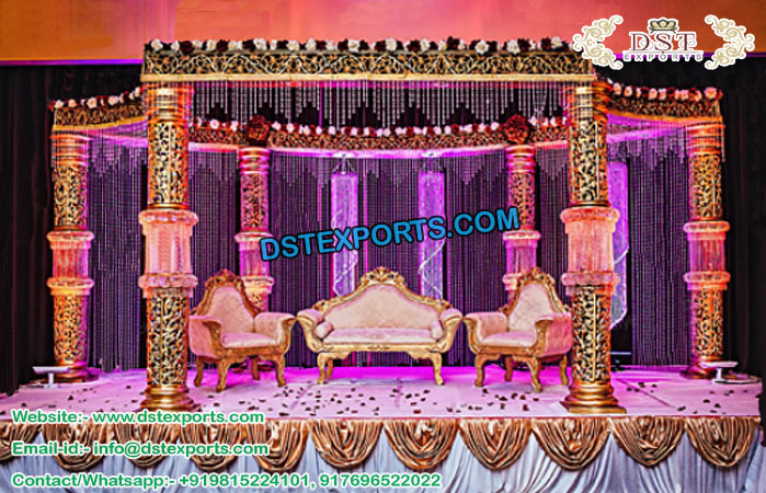 Fiber Crystal Mandap for Indian Wedding