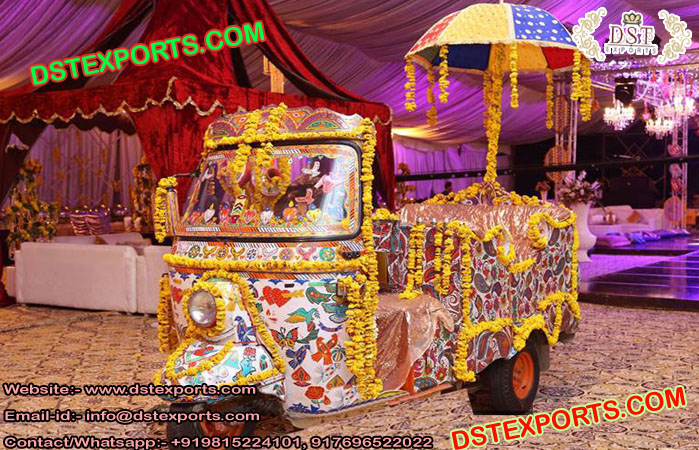 Decorative Rickshaw for Wedding Shoot