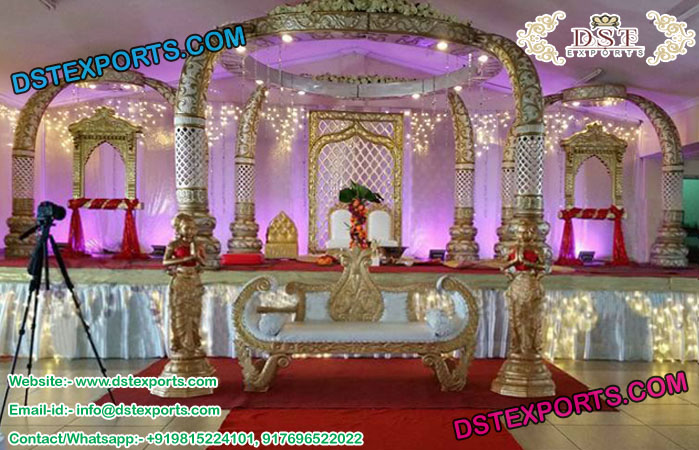 Grand Wedding Elephant Teeth Mandap