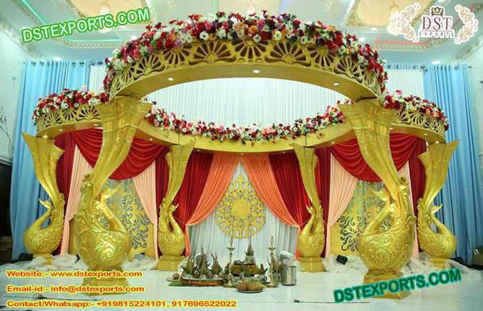 South Indian Peacock Design Mandap