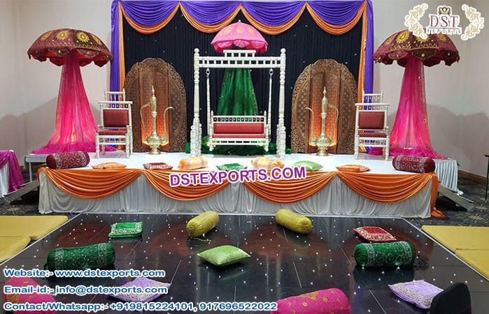 Best Mehndi Event Stage Decoration