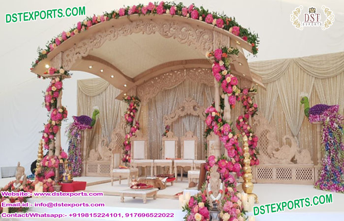 Latest Indian Wedding Wooden Mandap