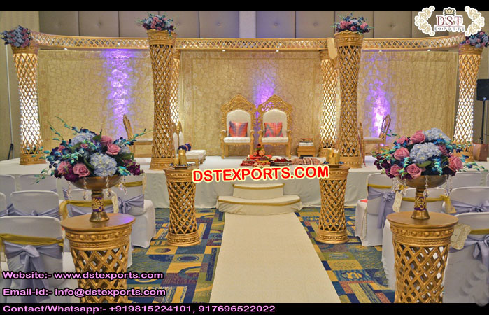 Wedding Golden Palazzo Mandap