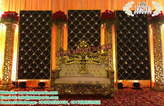 Modern Designed Wedding Candle Wall Stage