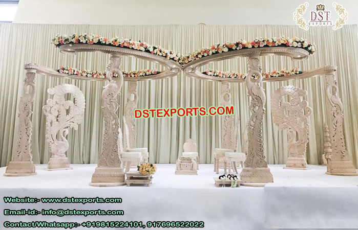 Butterfly Style Wooden Mandap for Wedding