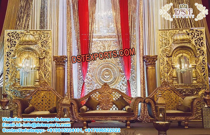 Stunning Jharokha Frame Stage for Indian Marriage