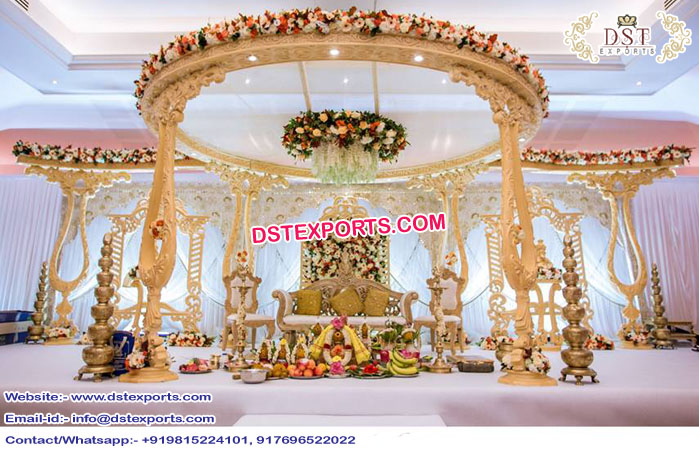 Classical Wooden Mandap for Wedding