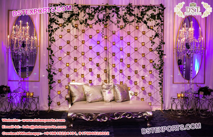 Asian Wedding Candle Back Wall Decoration