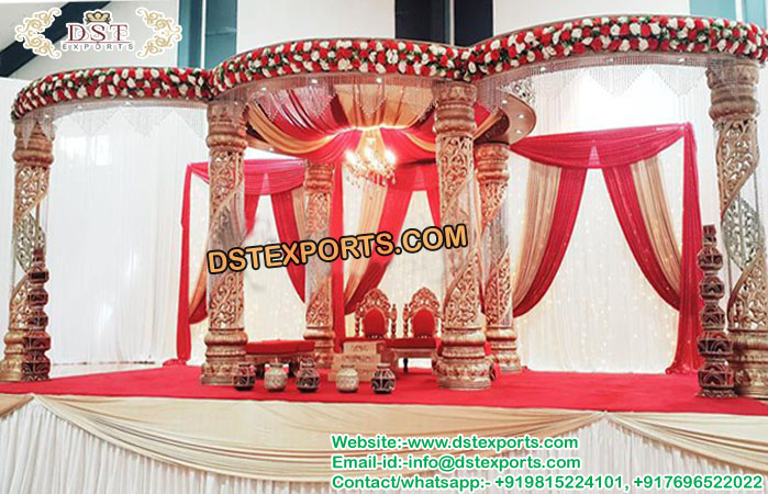 Prominent Wedding Fiber Crystal Mandap