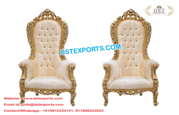 Stylish Wedding Reception Throne Chairs