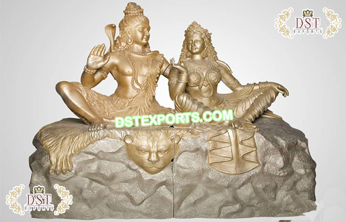 Wedding Decor Shiv Parvati Fiber Statue