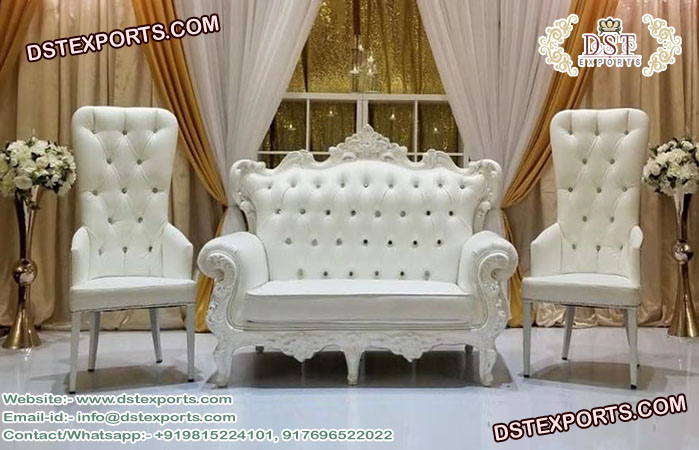 White Western Theme Wedding Furniture