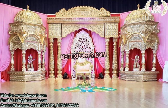 Traditional Rajwada Wedding Stage Set