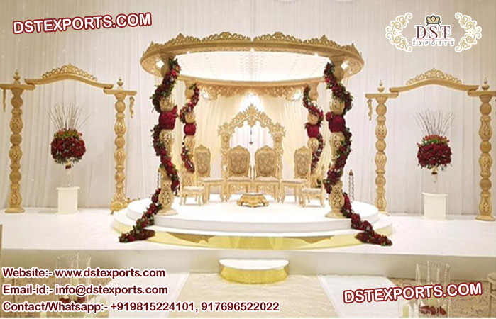 Wedding Wooden Raj Mahal Mandap