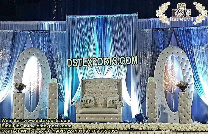 Glamourous Marriage Stage  with Leather Panels