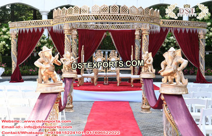 Wedding Fiber Crystal King Mandap