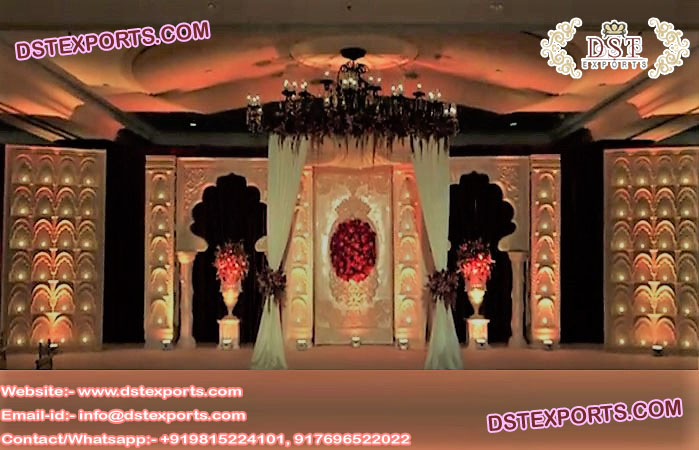 Wedding Moroccan Theme Candle Wall Stage