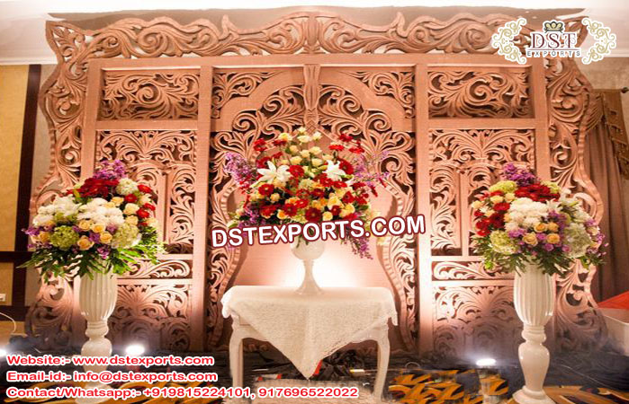 Wedding Wooden Carved Back-Frame/Panel