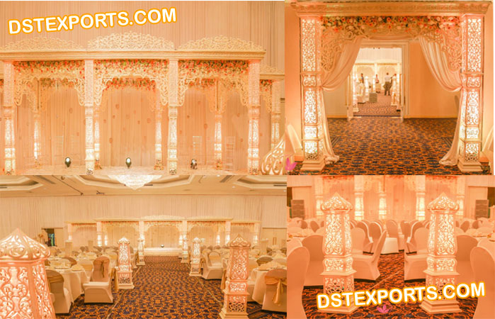 Grand Bollywood Wedding Fiber Mandap Set