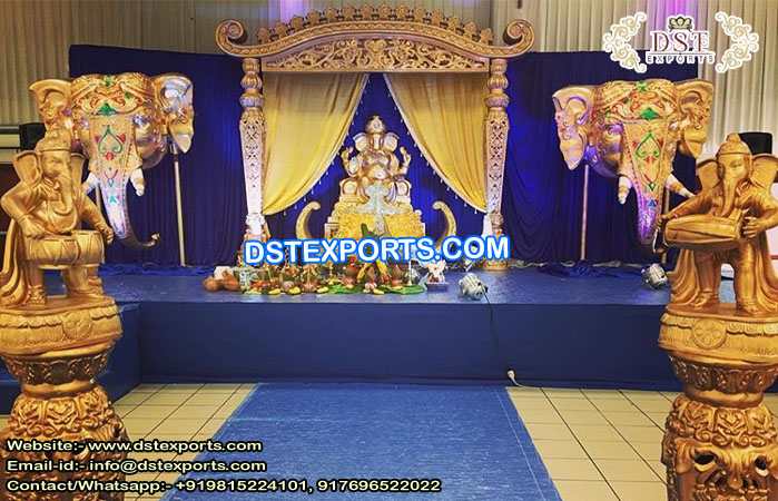 Traditional Hindu Wedding Golden Stage