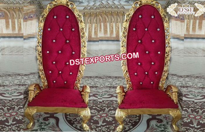 Asian Wedding King Queen Throne Chair