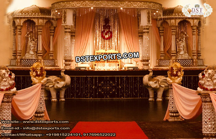 Indian Rajwada Style Wedding Fiber Mandap