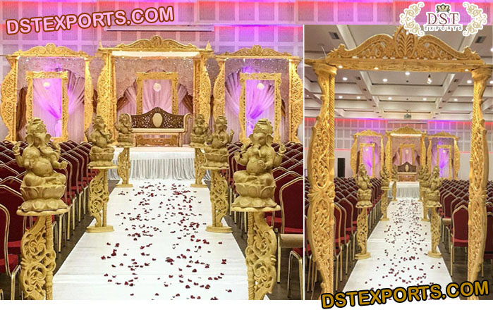 Designer Wedding Wooden Dhanush Mandap