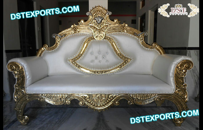 Royal Wedding Metal Carved King Sofa