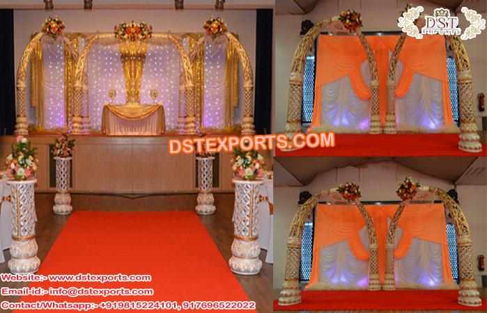 Indian Wedding Trunk Pillars Mandap & Stage
