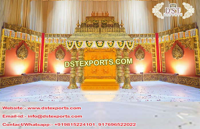 Grand Srilankan Manvarai Golden Mandap