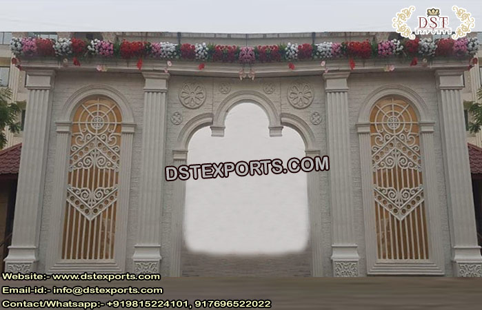 Grand Italian Wedding Fiber Entrance Gate
