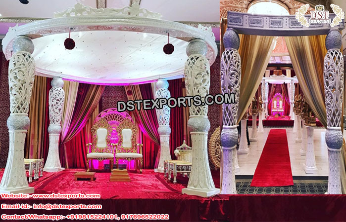 Latest Designer Fiber Crystal Ball Mandap