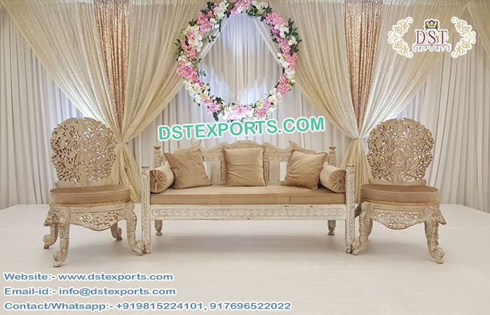 Royal Wedding Mehndi Stage Furniture Set