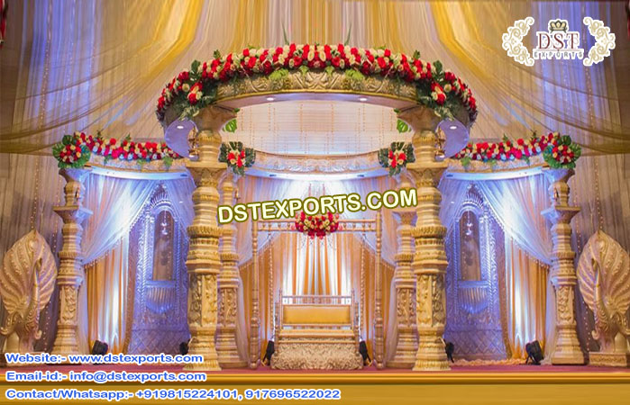 Fantastic Fiber-Carved Wedding Mandap Malaysia