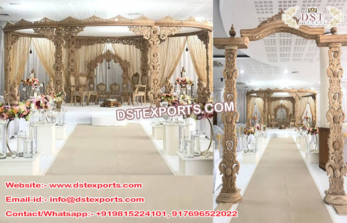 Exclusive Wedding Wooden Mandap Setup