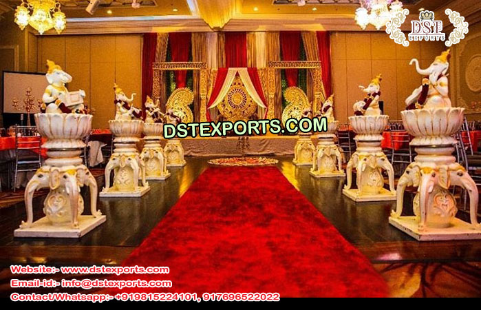 Elephant Theme Wedding Walkway & Ganesha