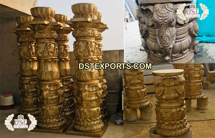 Latest Elephant Engraved FRP Pillars