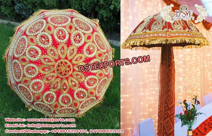 Decorative Wedding Hand Embroidered Umbrellas
