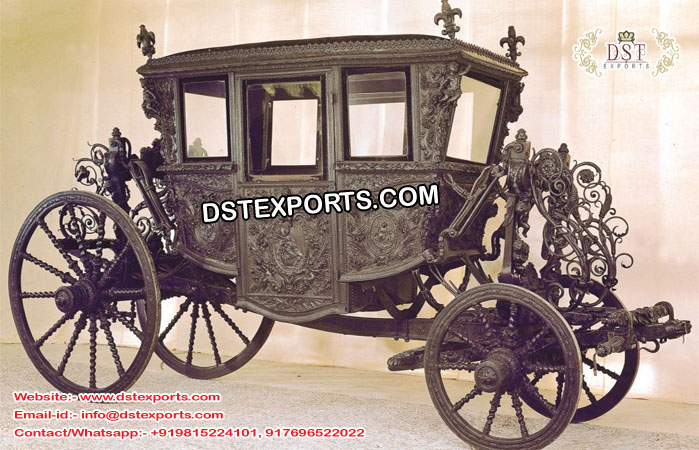 Royal Antique Wooden Horse Drawn Carriages