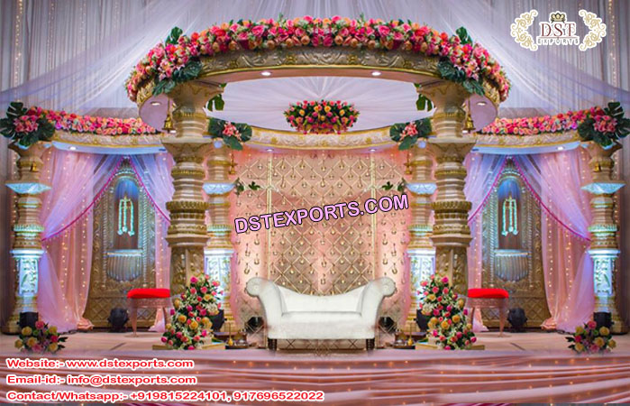 Dazzling Devdas Wedding Fiber Mandap