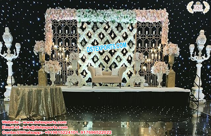 Elegant Wedding Reception Candle Wall Decor