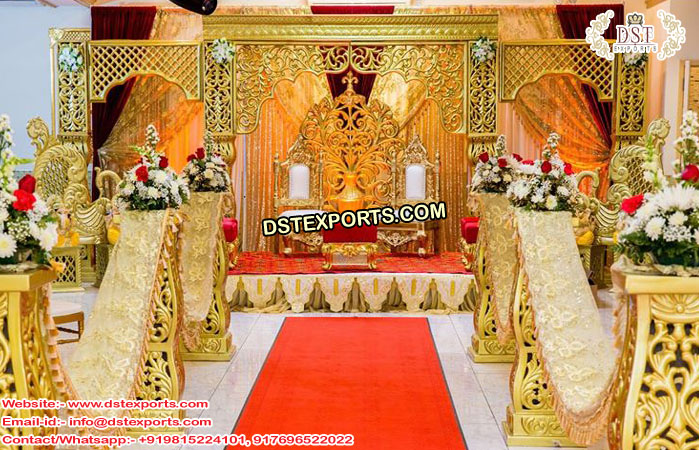 Royal Wedding Golden Rajwada Mandap