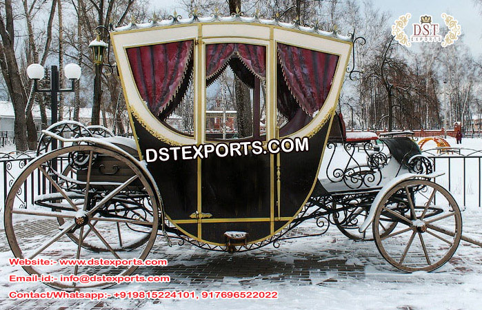 Victorian Brougham Horse Drawn Carriage