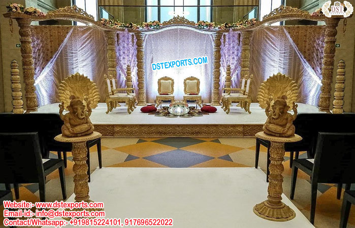 New Open Style Wooden Wedding Mandap UK