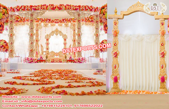 Gorgeous Indian Wedding Wooden Mandap