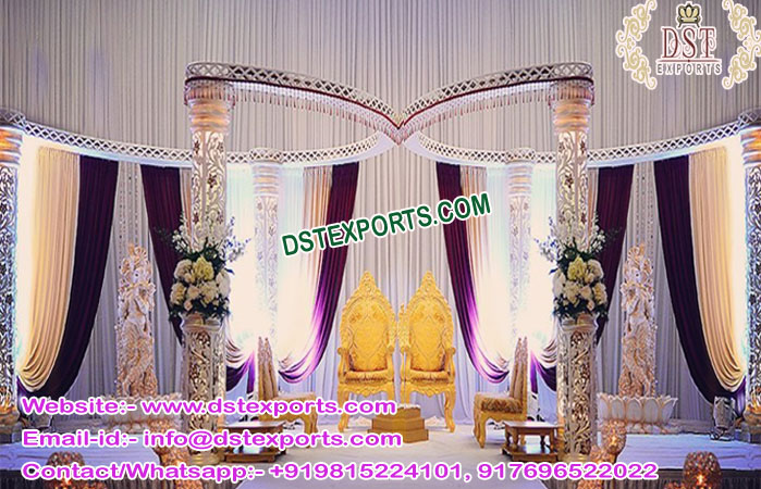 Elegant Hindu Wedding Butterfly Crystal Mandap