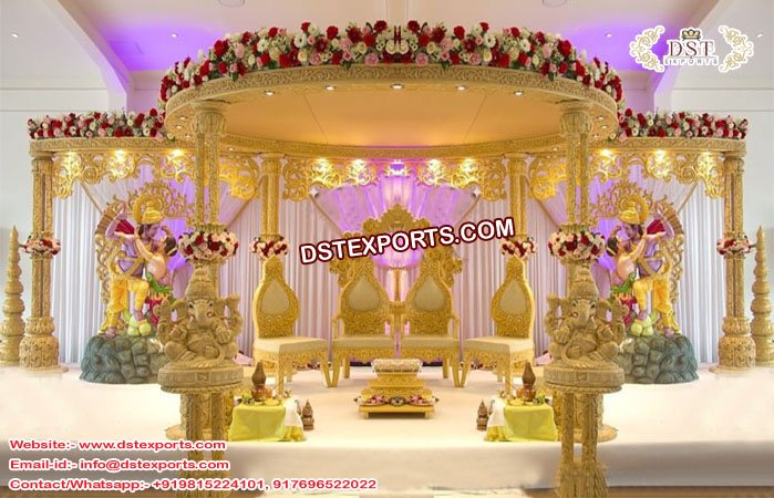 Indian Wedding Wooden Platinum Mandap