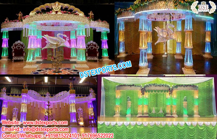 Latest Designer Wedding Fiber Crystal Mandap USA