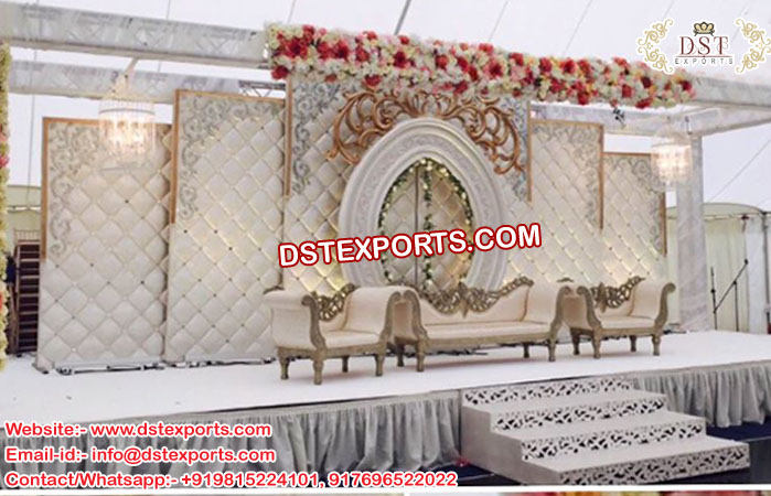 Prominent Designed Wedding Stage & Leather Panels